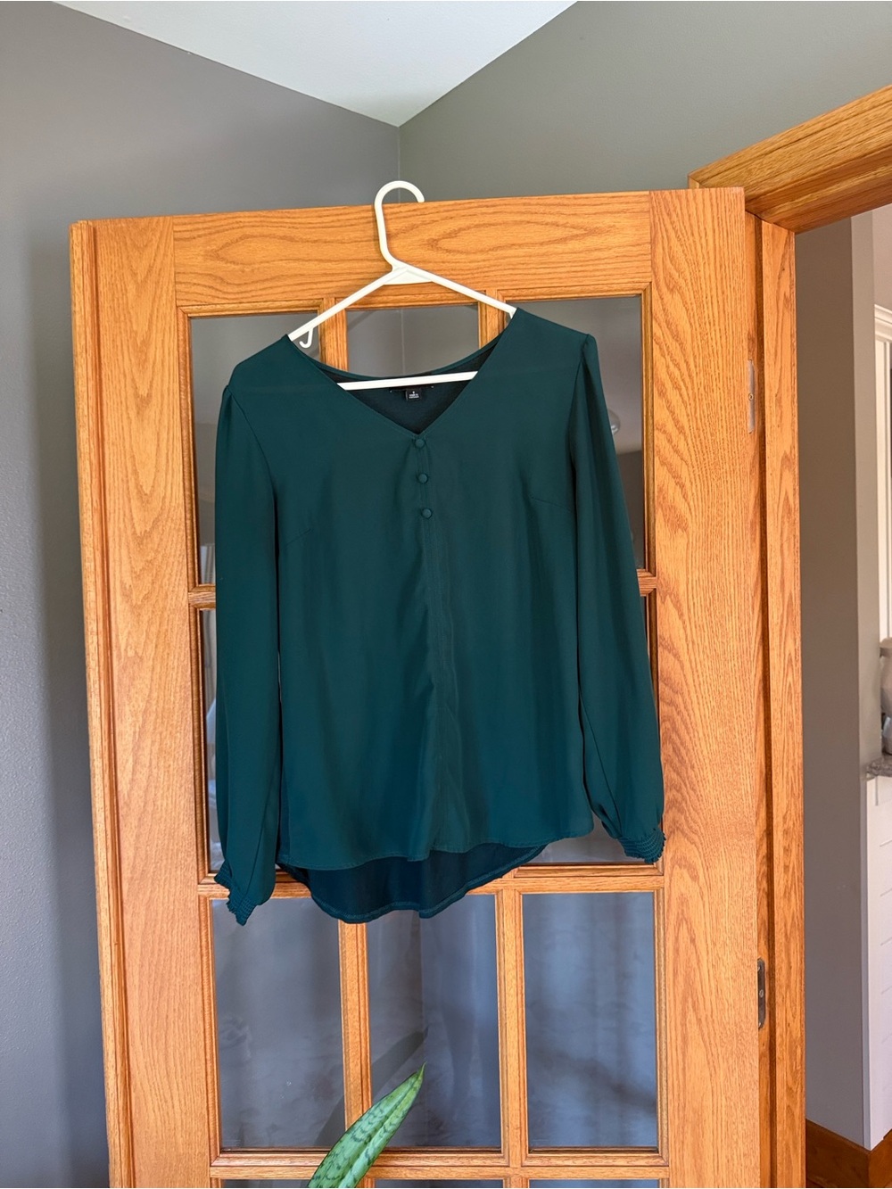 Stitch fix Fortune Ivy  V-Neck Button-Front Blouse